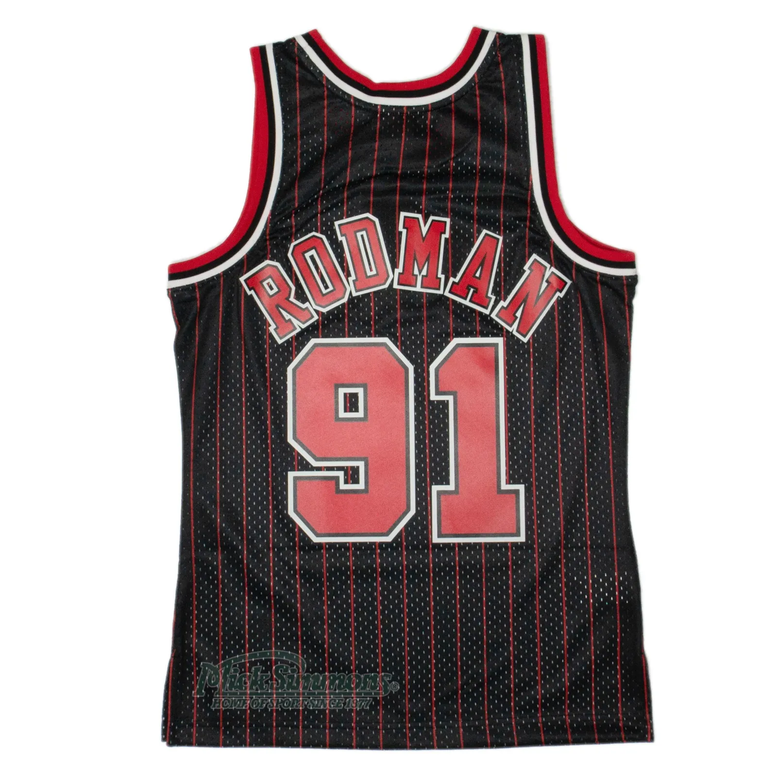 Chicago Bulls 91 Dennis Rodman 1995-96 Hardwood Classics Swingman Alternate Jersey by Mitchell & Ness