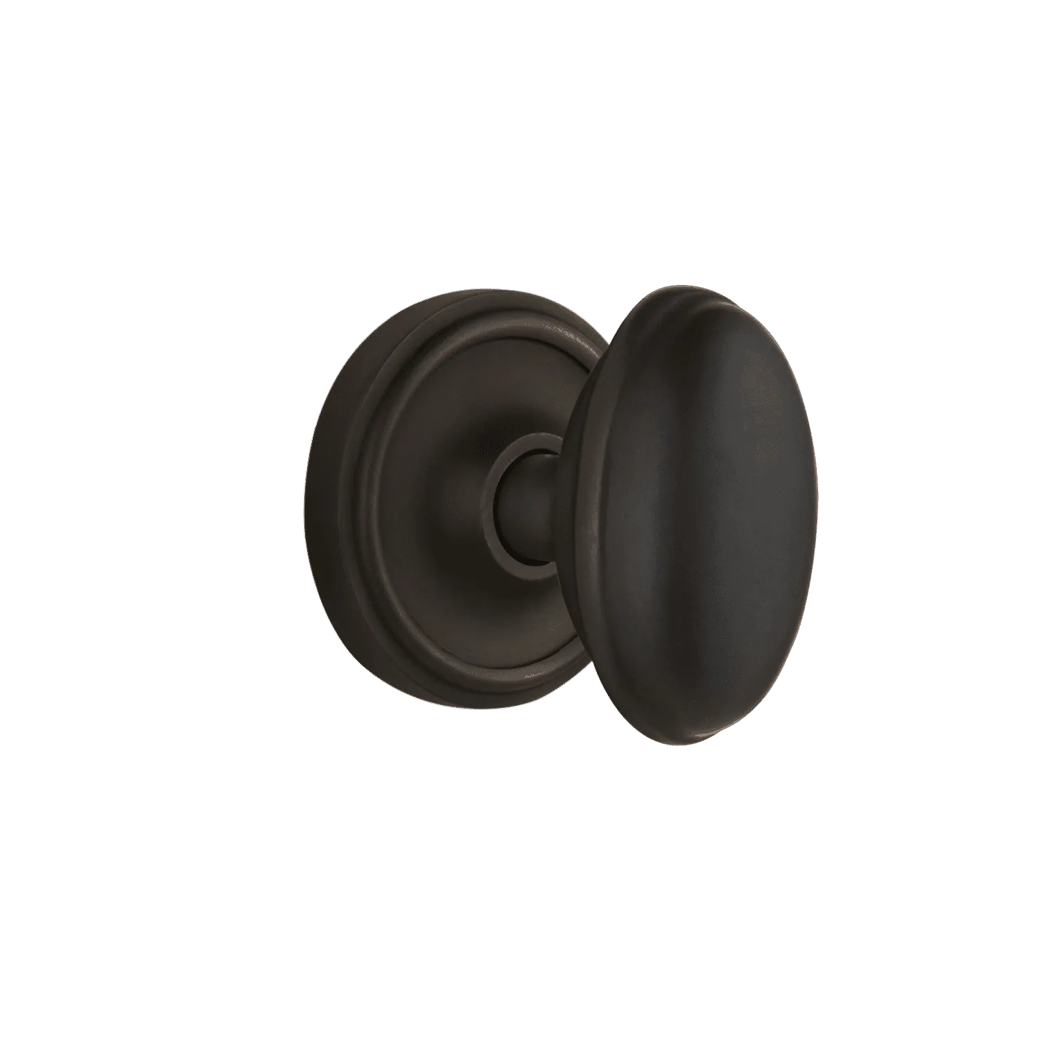 Classic Rosette with Homestead Knob in Oil-Rubbed Bronze