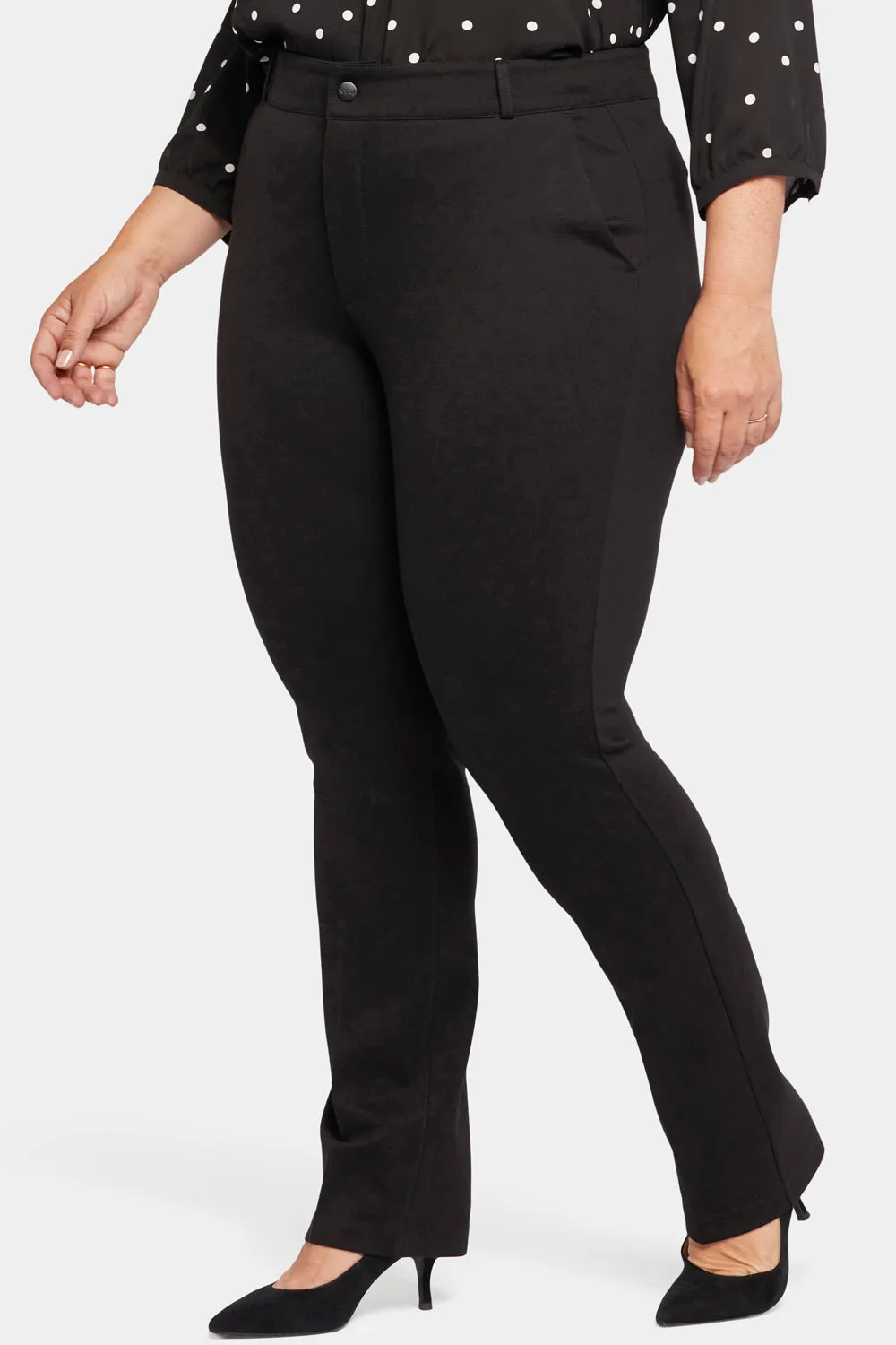 Classic Trouser Pants In Plus Size - Black