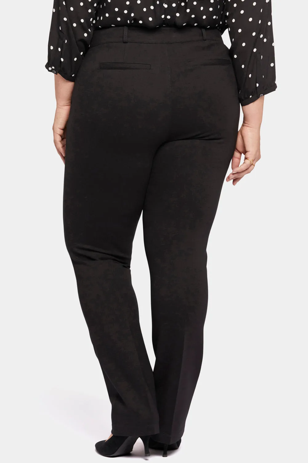 Classic Trouser Pants In Plus Size - Black