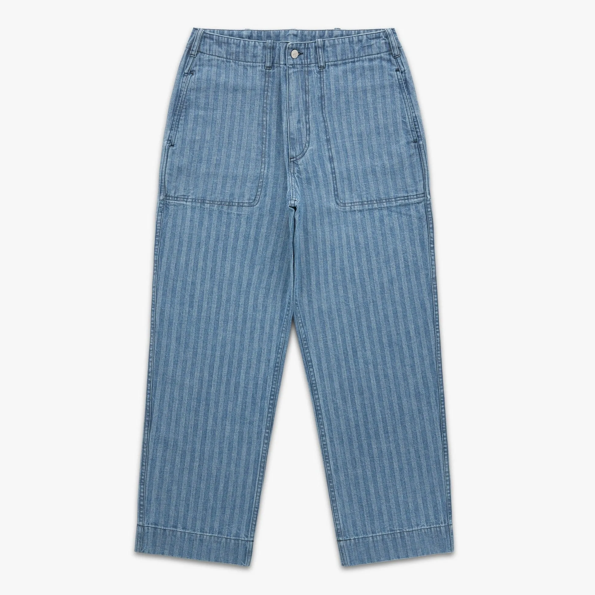 Cliff Denim Pant | Light Wash Fisher Stripe | Knickerbocker