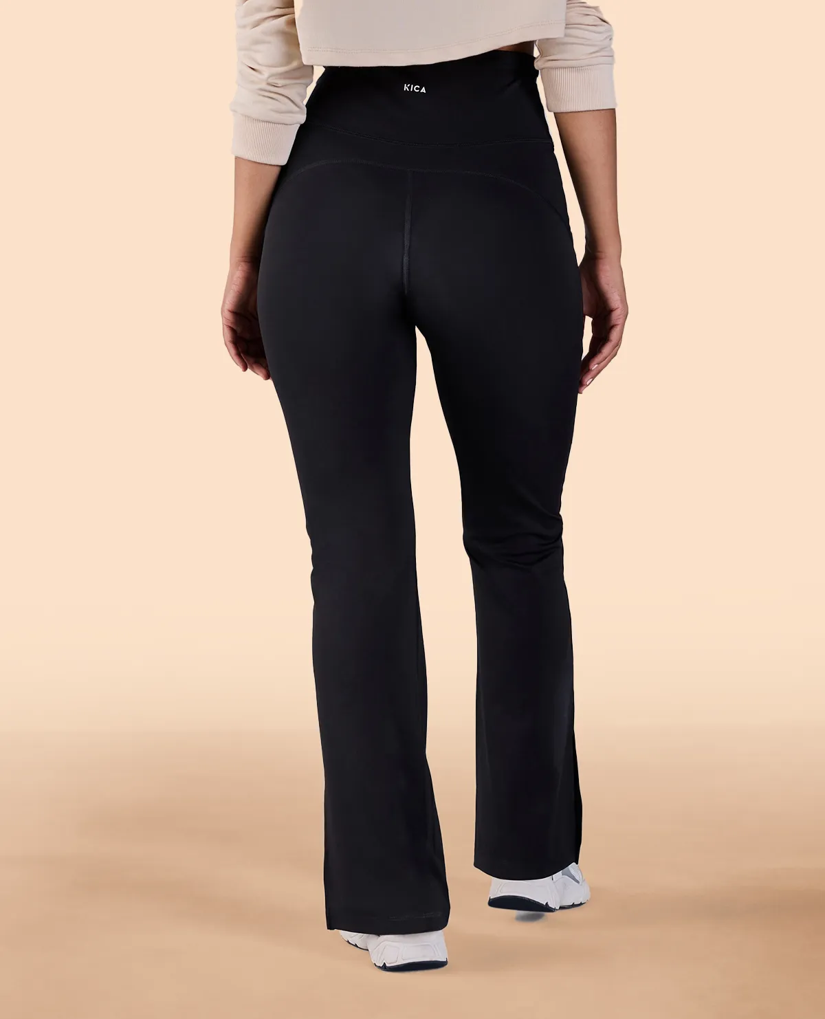 Criss-Cross Flare Pants in Second SKN