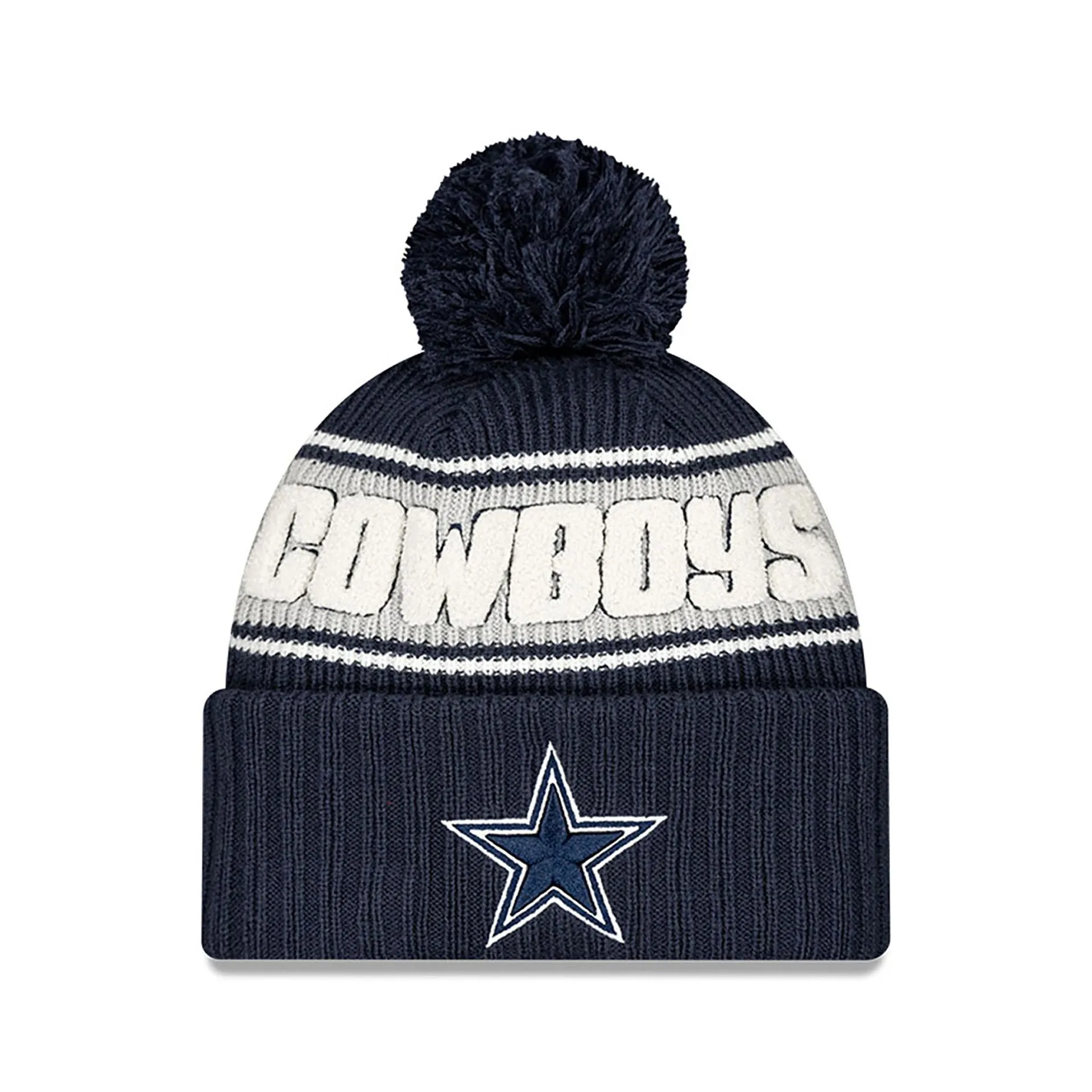 Dallas Cowboys NFL Sideline 2024 Dark Blue Sport Knit Beanie Hat