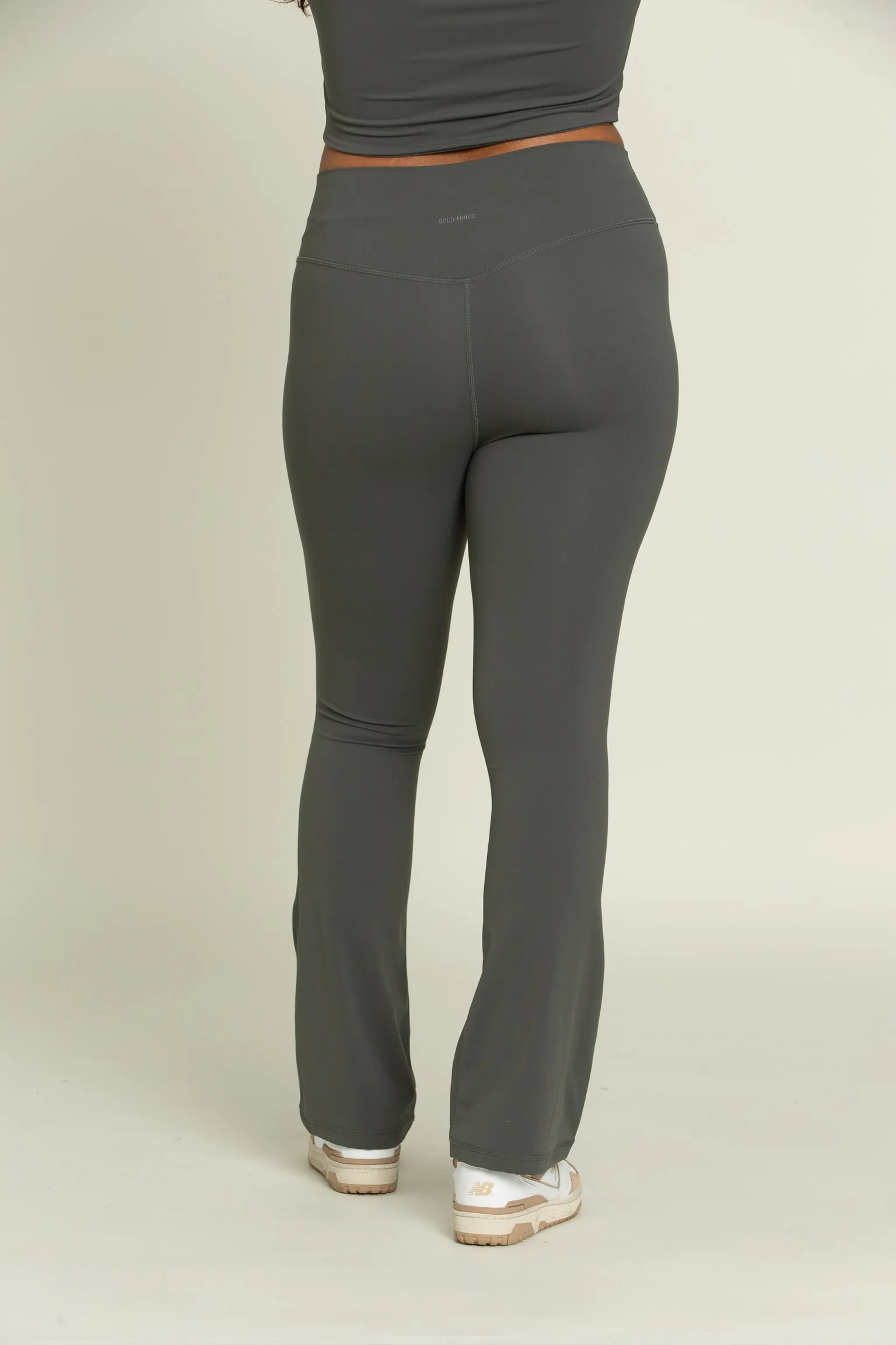 Dull Pine Flare Yoga Pants