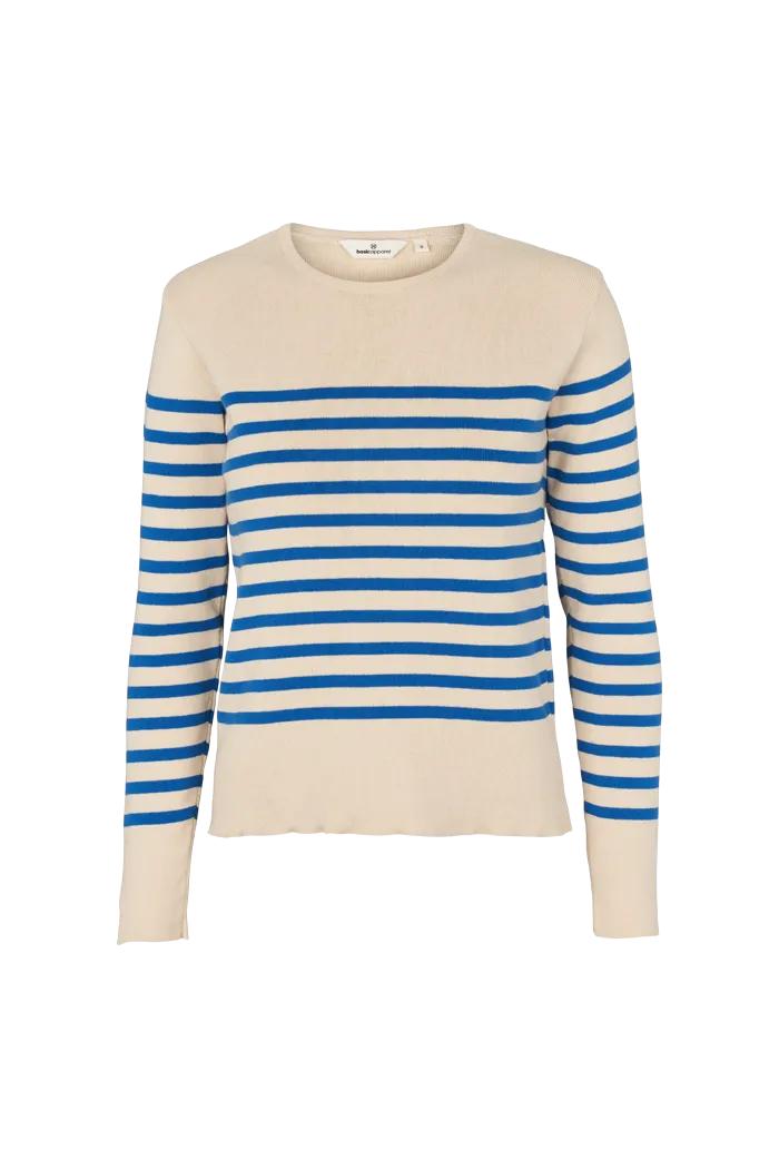 Ella Sweater - Birch / Classic blue