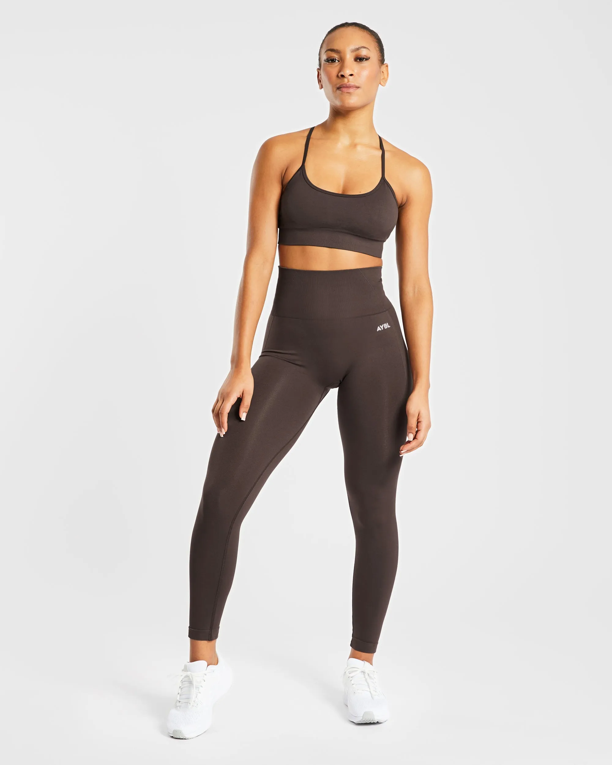 Premium Seamless Leggings in Rich Cocoa Brown - Ultimate Comfort and Style