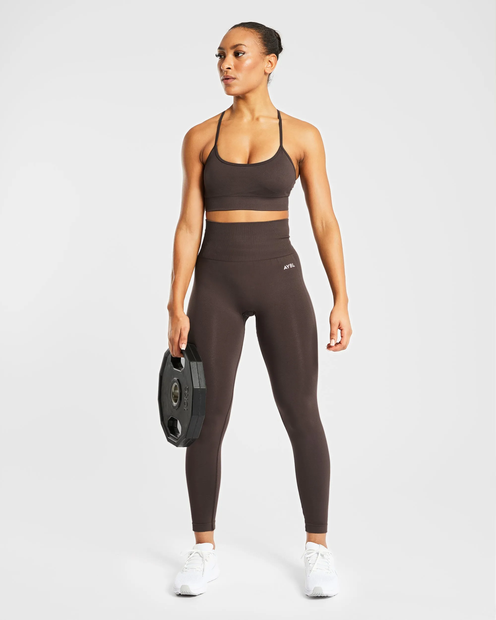 Premium Seamless Leggings in Rich Cocoa Brown - Ultimate Comfort and Style