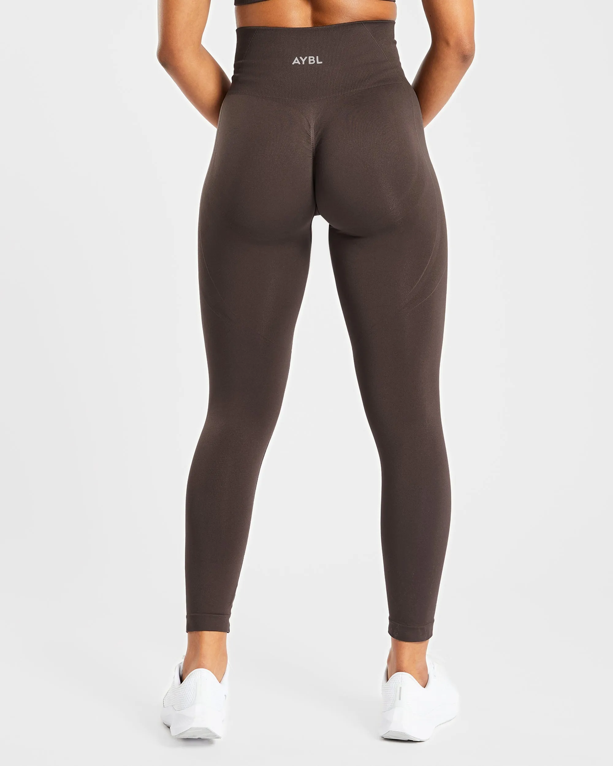 Premium Seamless Leggings in Rich Cocoa Brown - Ultimate Comfort and Style