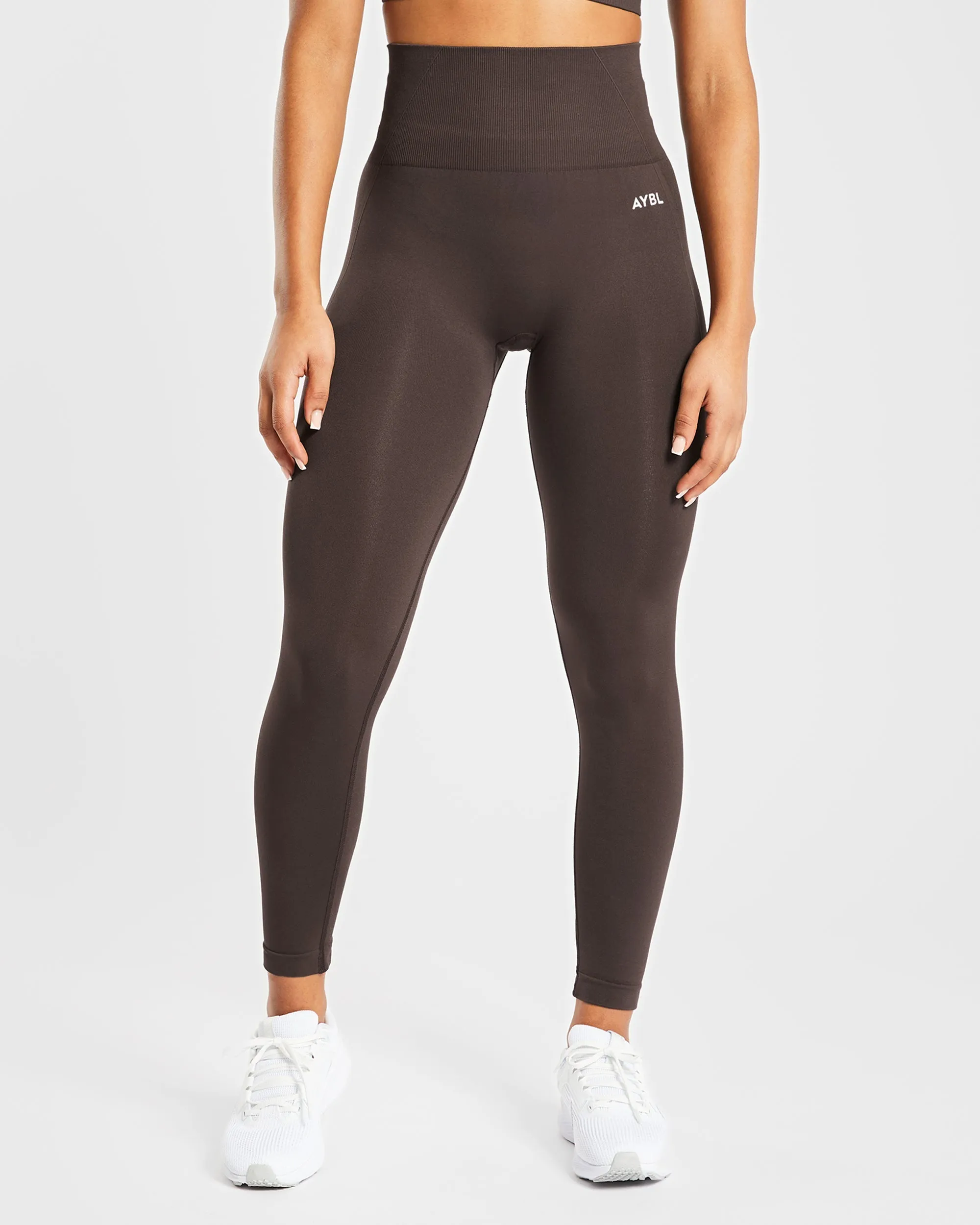 Premium Seamless Leggings in Rich Cocoa Brown - Ultimate Comfort and Style