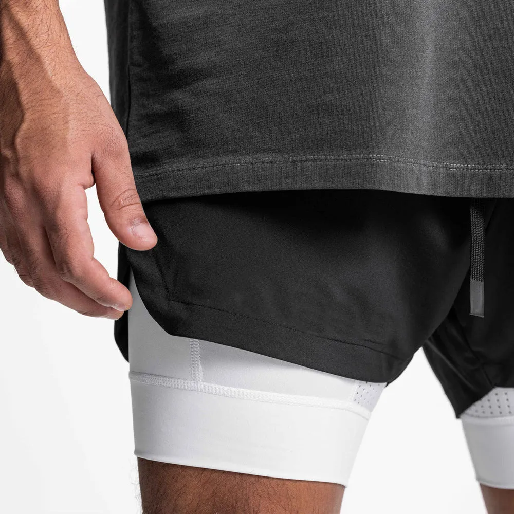 ESSENTIAL QUICK DRY POCKET 2 IN 1 7'' INSEAM ACTIVE SHORTS