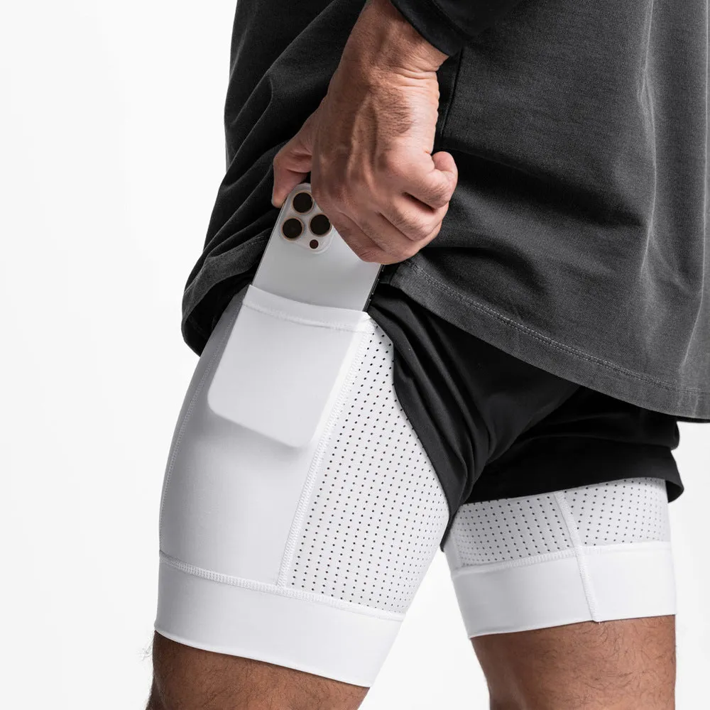 ESSENTIAL QUICK DRY POCKET 2 IN 1 7'' INSEAM ACTIVE SHORTS