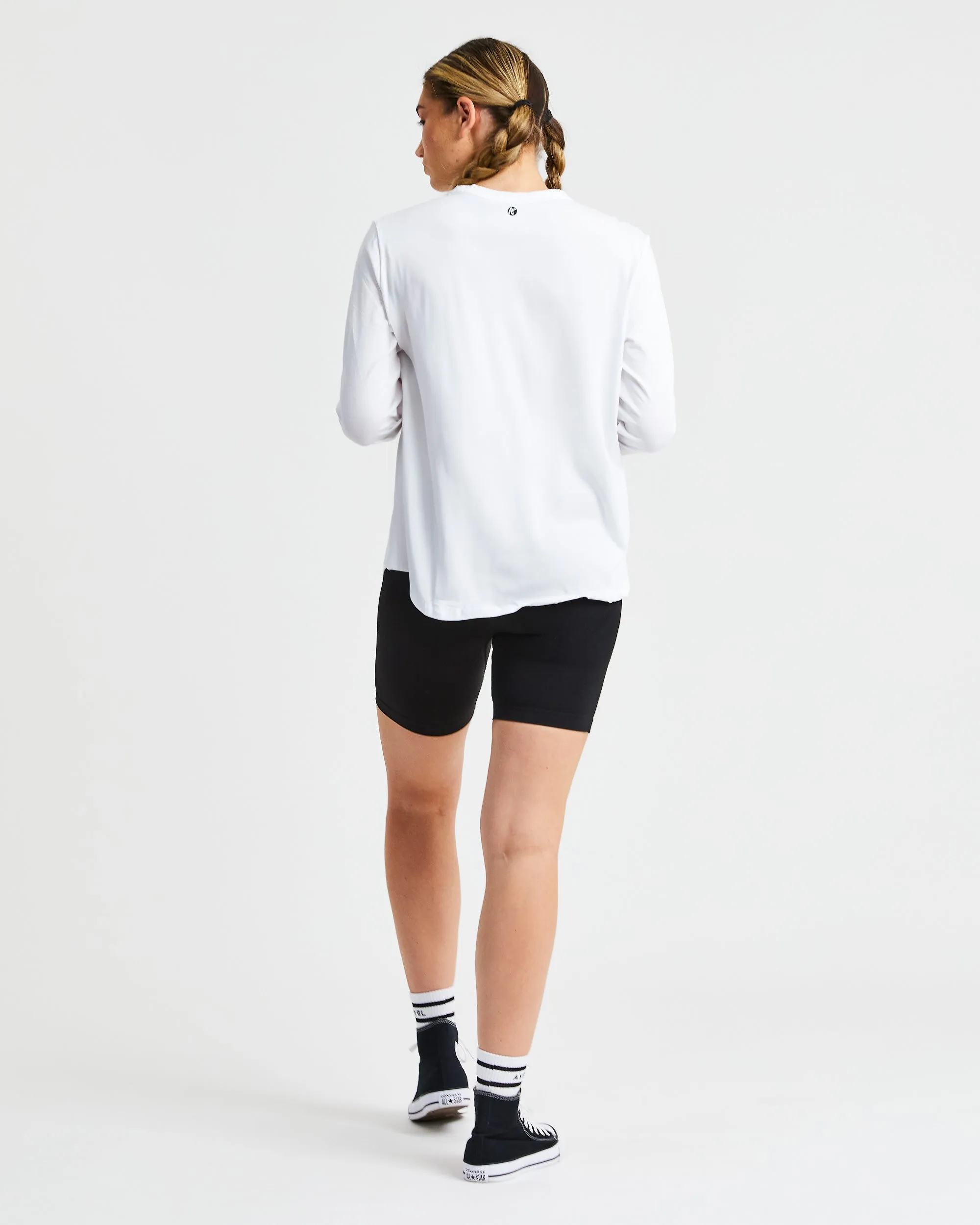 Everyday Relaxed Long Sleeve T Shirt - White