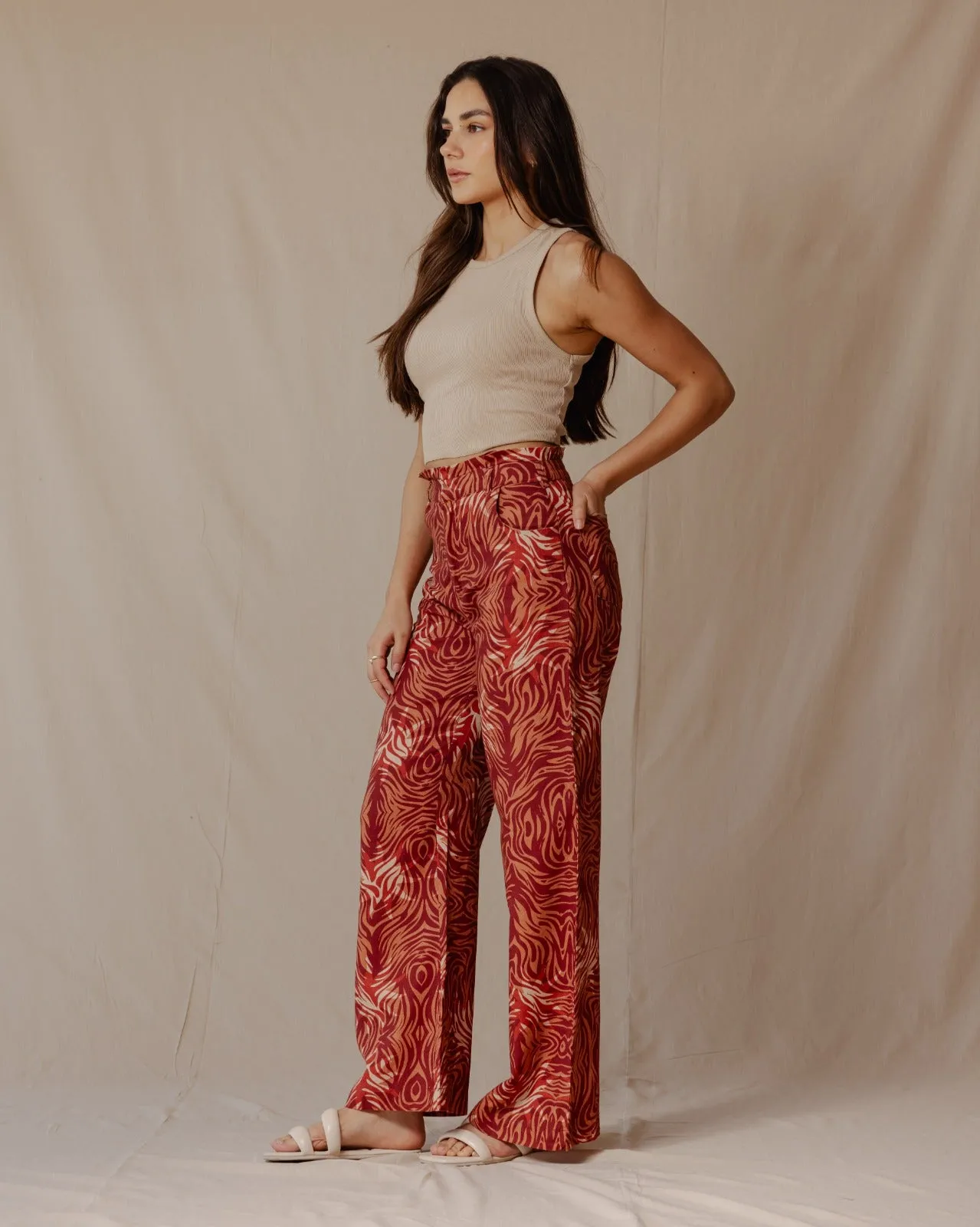 Fiery Sun Linen Pants