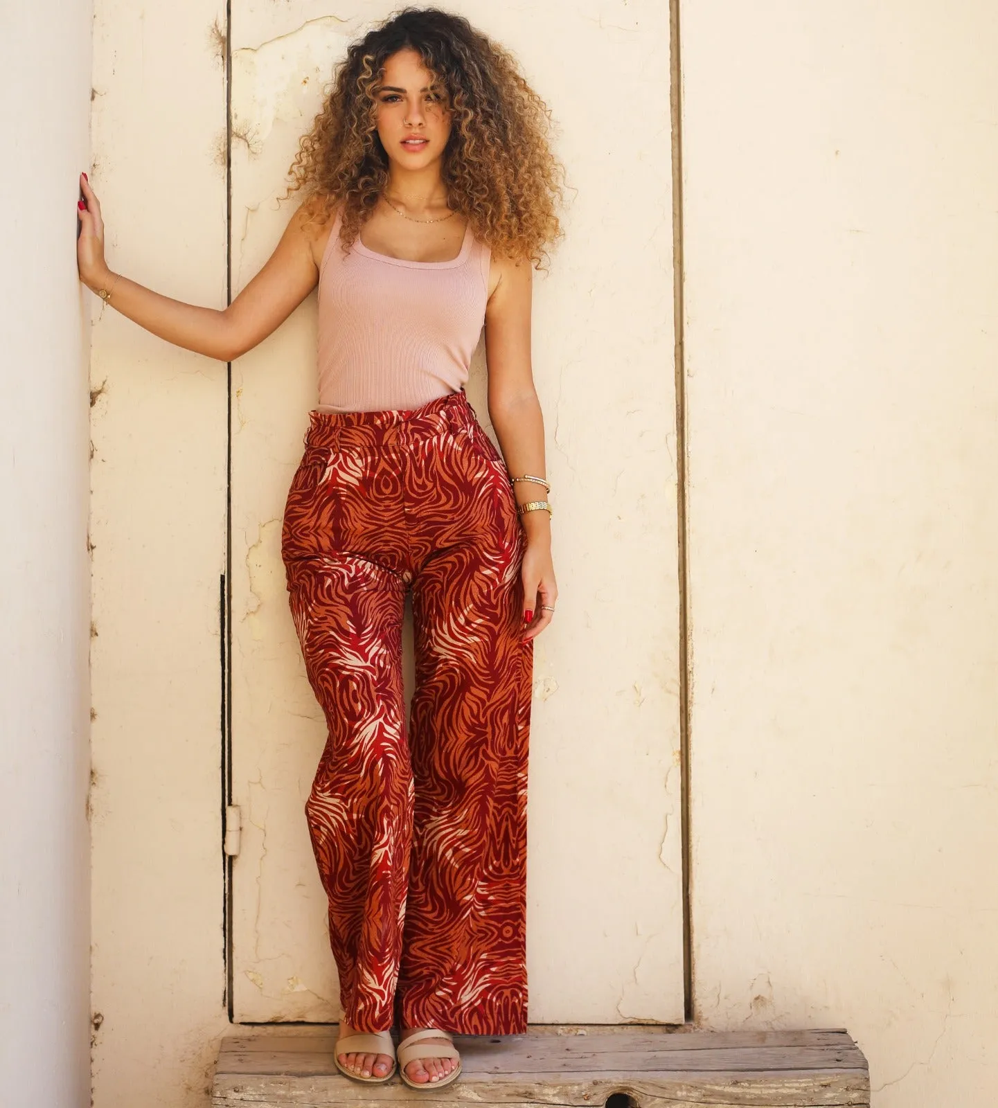 Fiery Sun Linen Pants