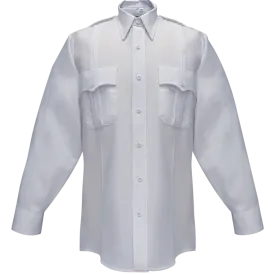 Flying Cross Command Long Sleeve Shirt w/ Zipper & Convertible Sport Collar - White