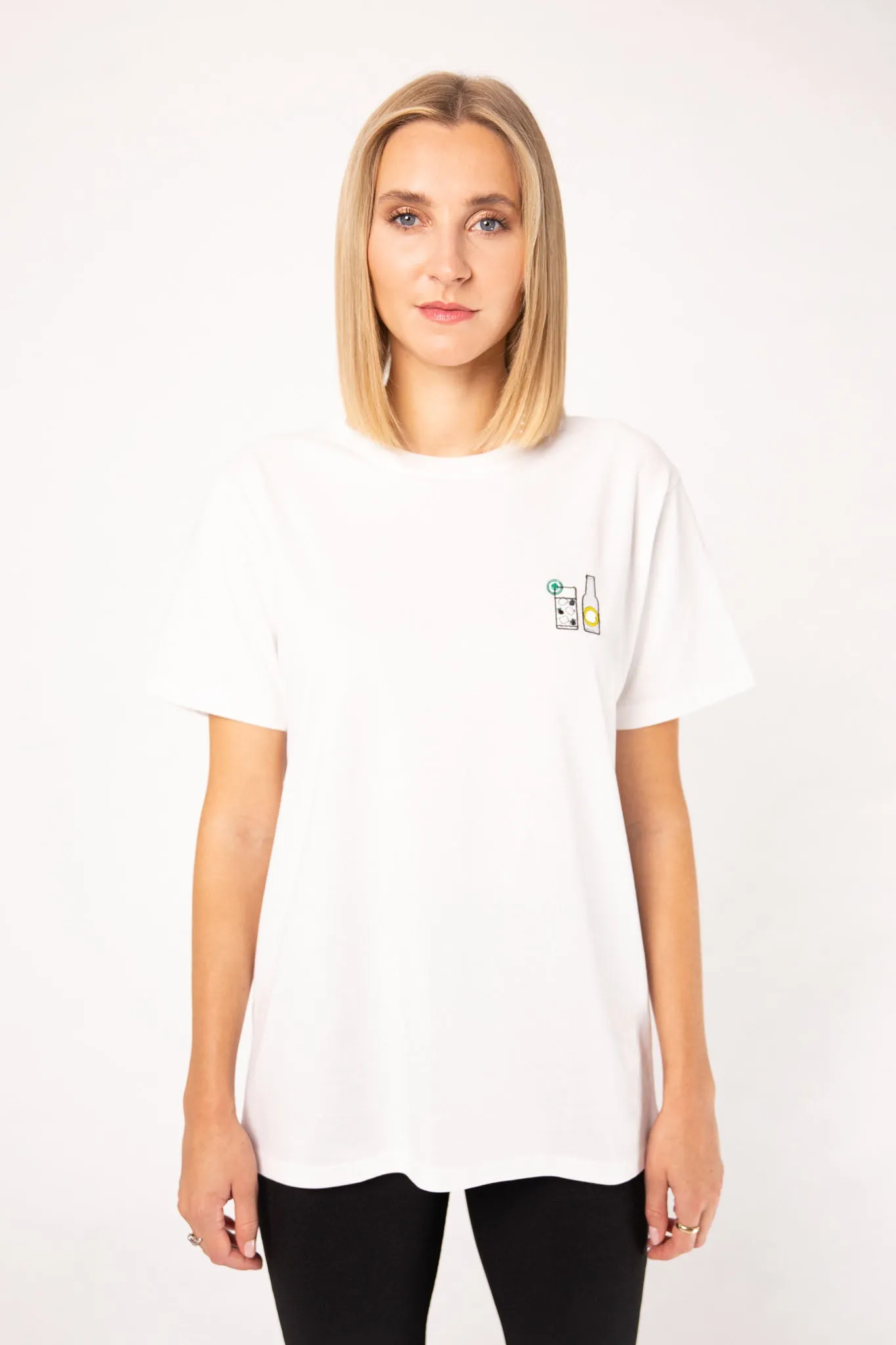 Gin Tonic | Besticktes Frauen Oversized Bio Baumwoll T-Shirt