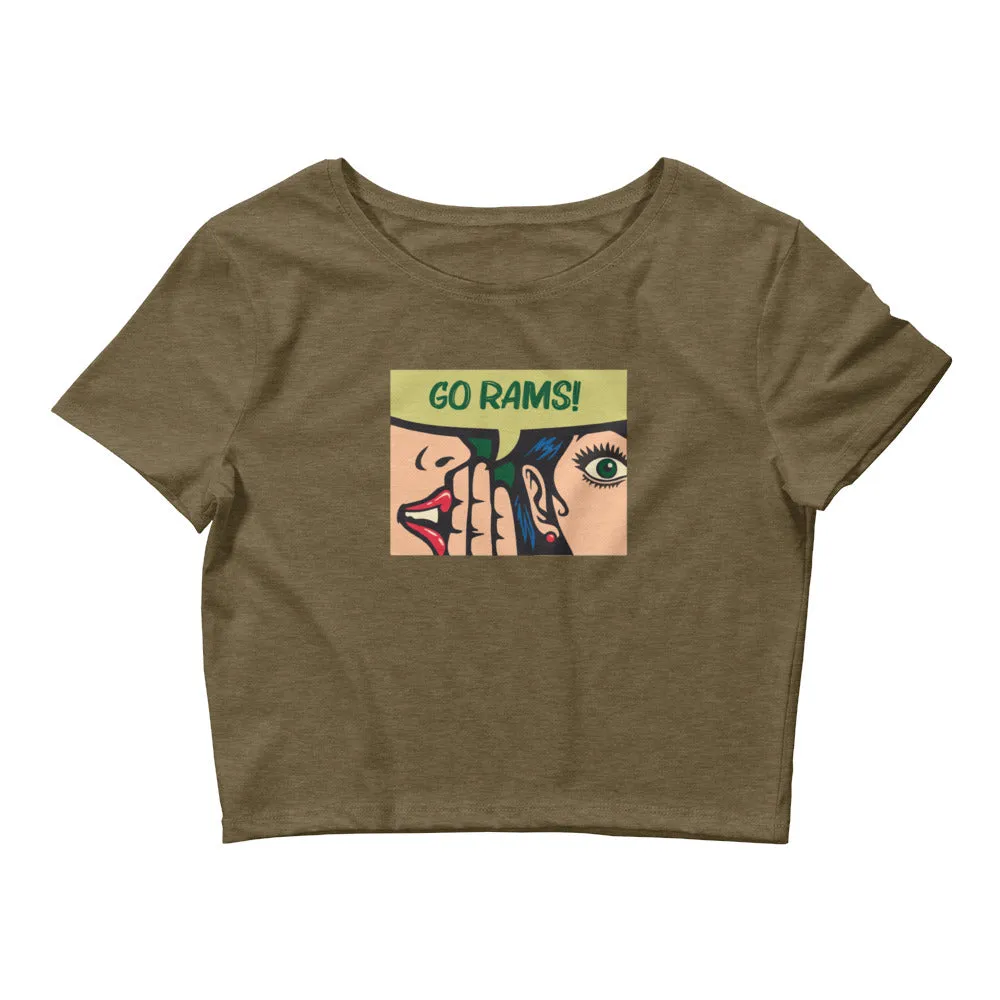 Go Rams pop art crop tee