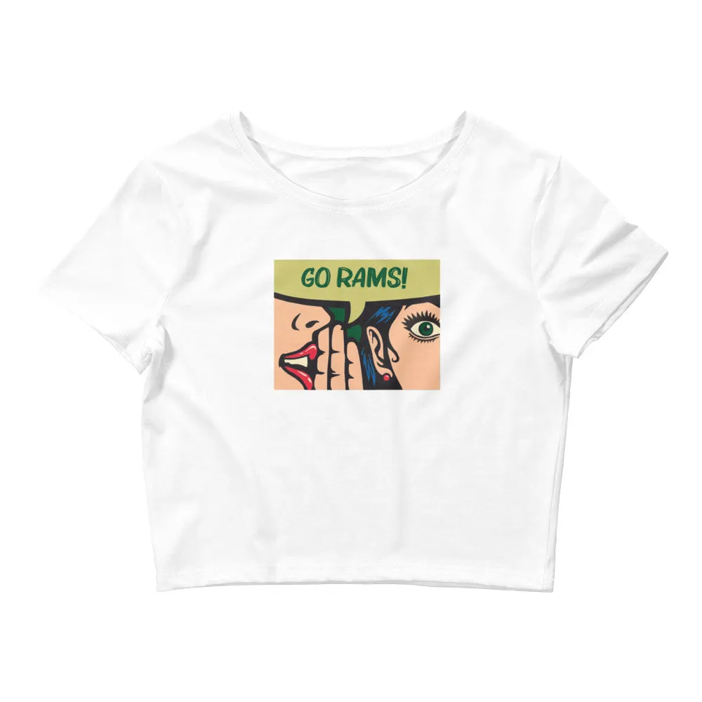 Go Rams pop art crop tee