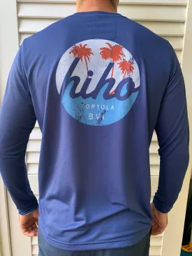 HIHO Oval Palm UPF50 Shirt - Racing Blue