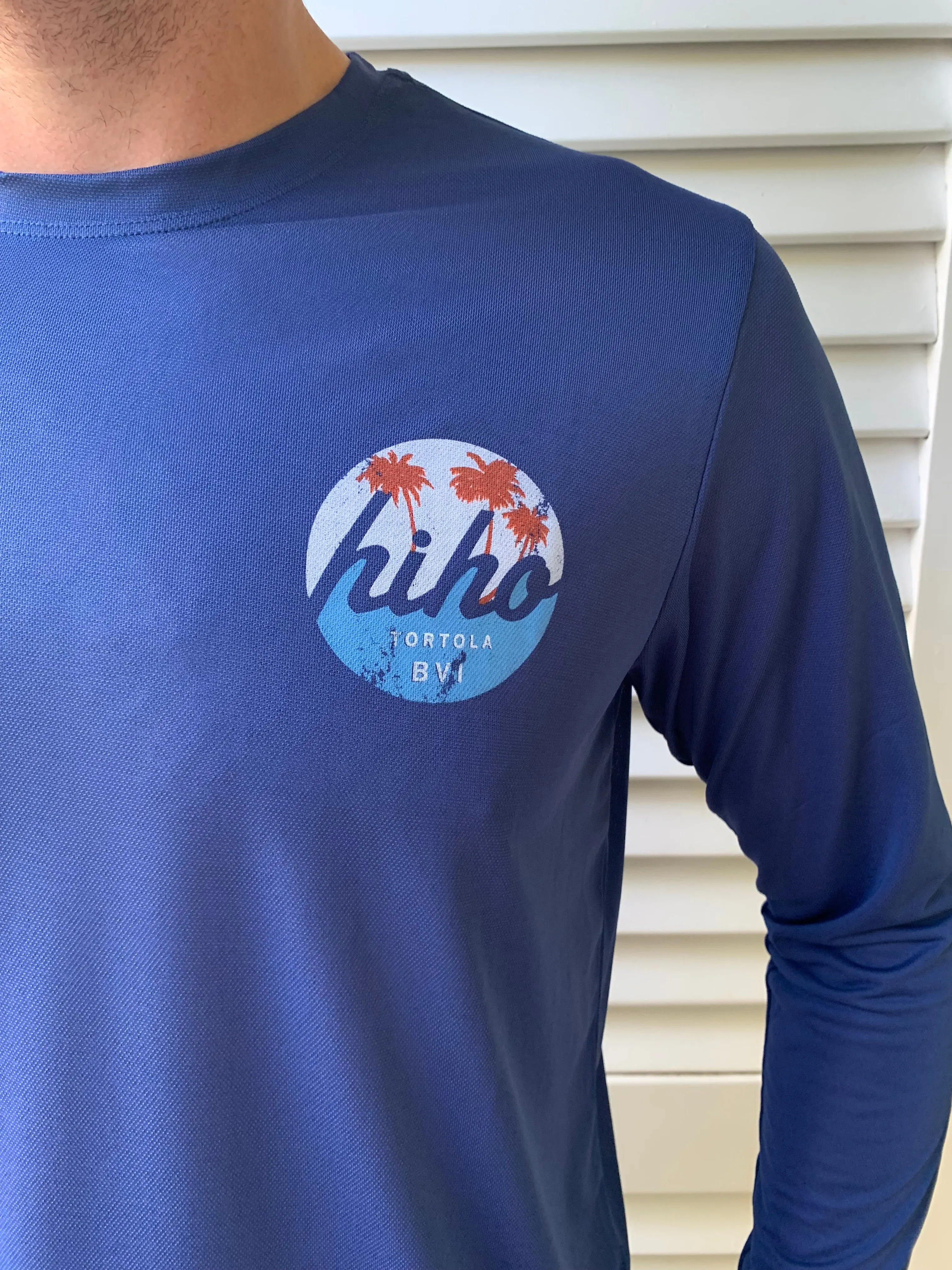 HIHO Oval Palm UPF50 Shirt - Racing Blue