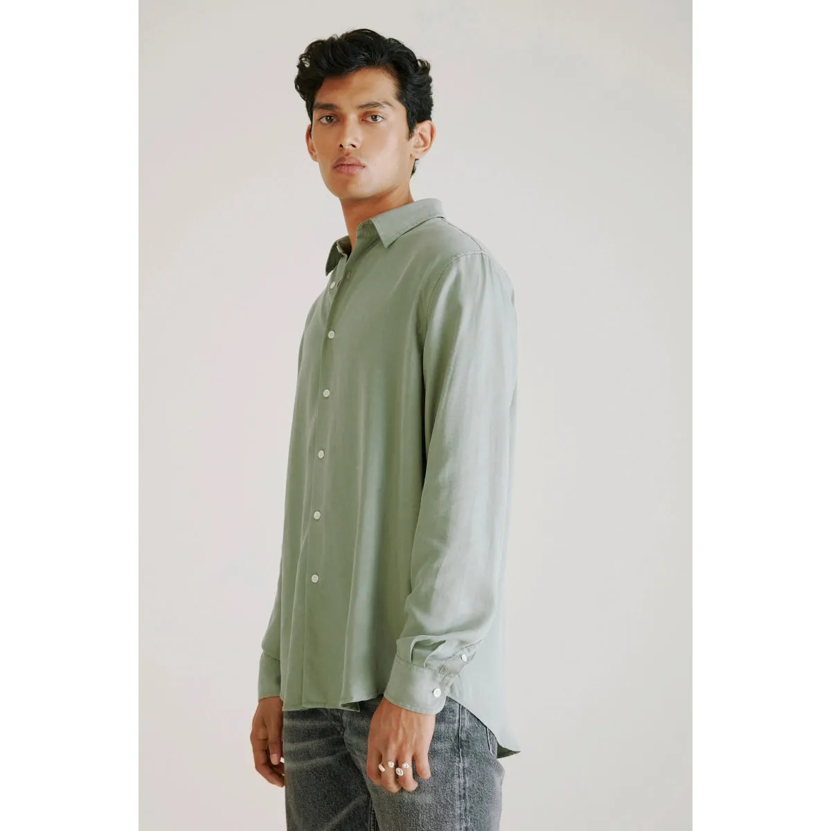 Hope Air Clean Shirt ash green tencel