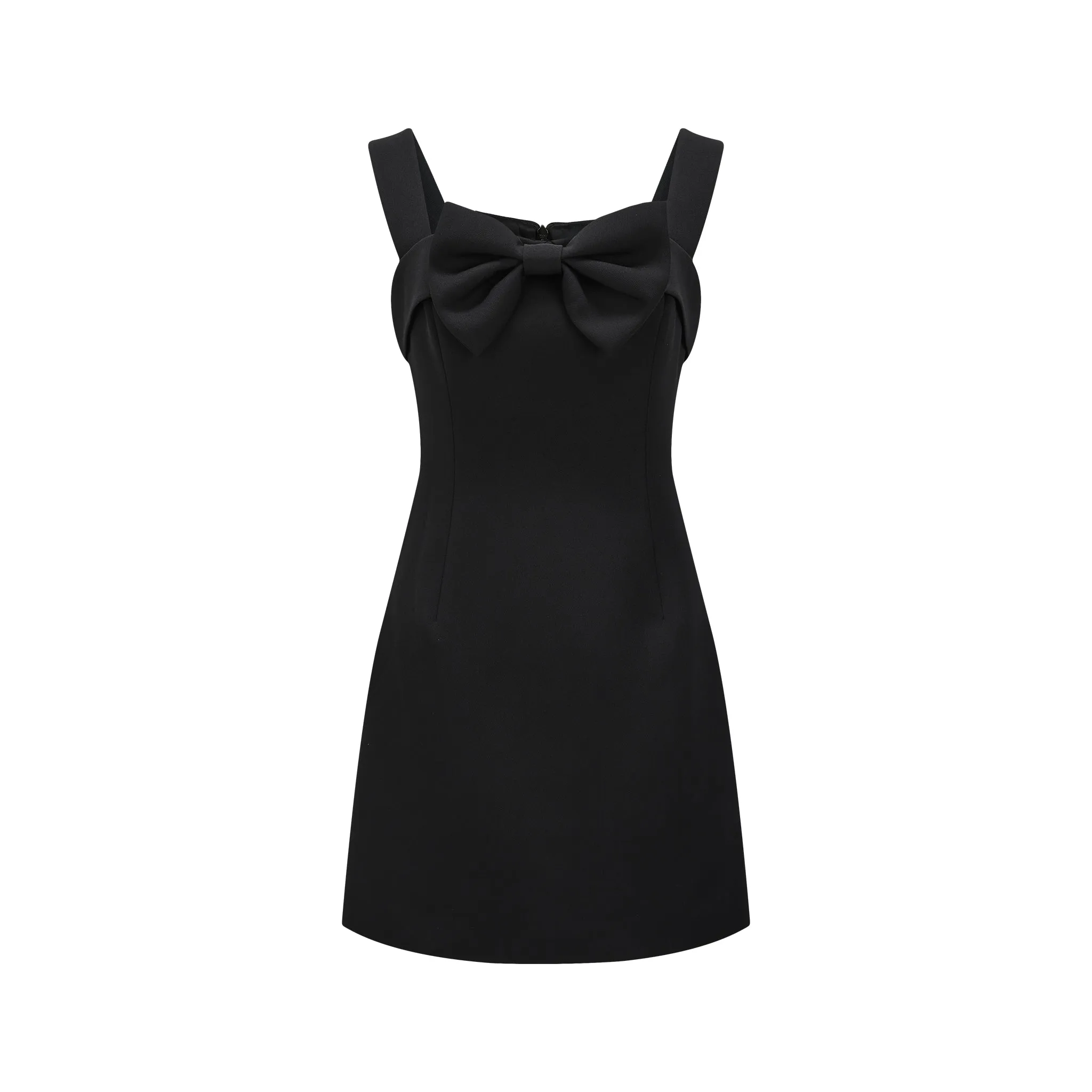 Isabella Bow-Embellished Black Dress