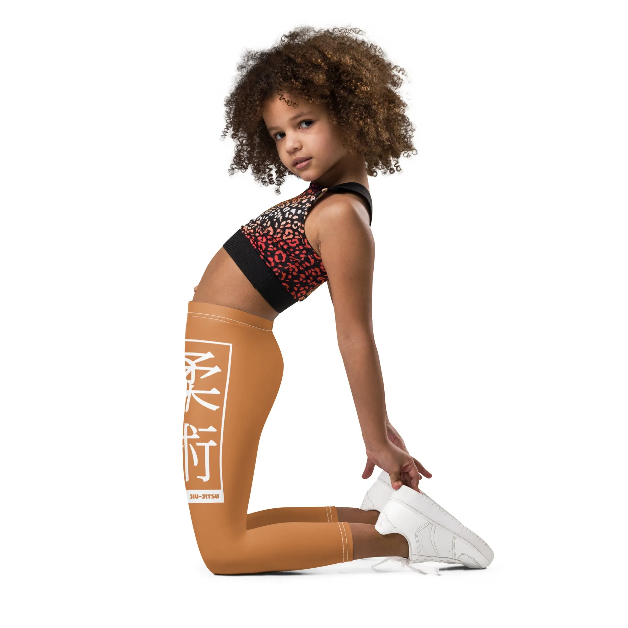 Kids' Girls Yoga Pants Workout Leggings Jiu-Jitsu 007 - Raw Sienna