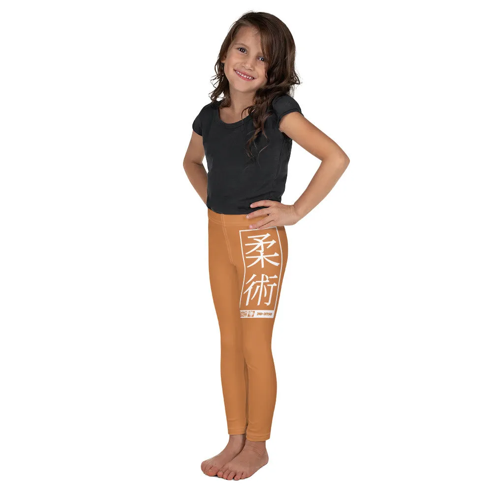 Kids' Girls Yoga Pants Workout Leggings Jiu-Jitsu 007 - Raw Sienna