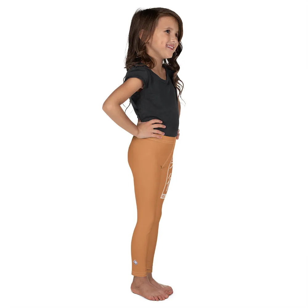 Kids' Girls Yoga Pants Workout Leggings Jiu-Jitsu 007 - Raw Sienna