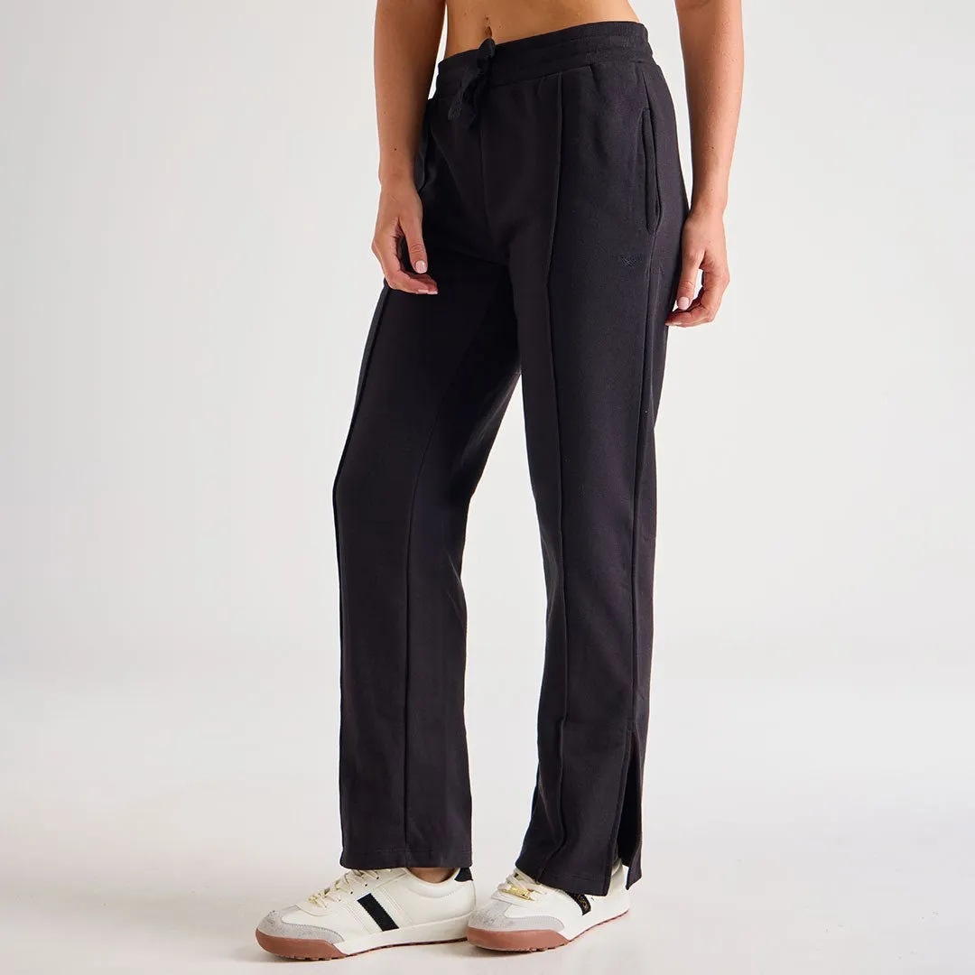 Ladies Black Wide Leg Jogger