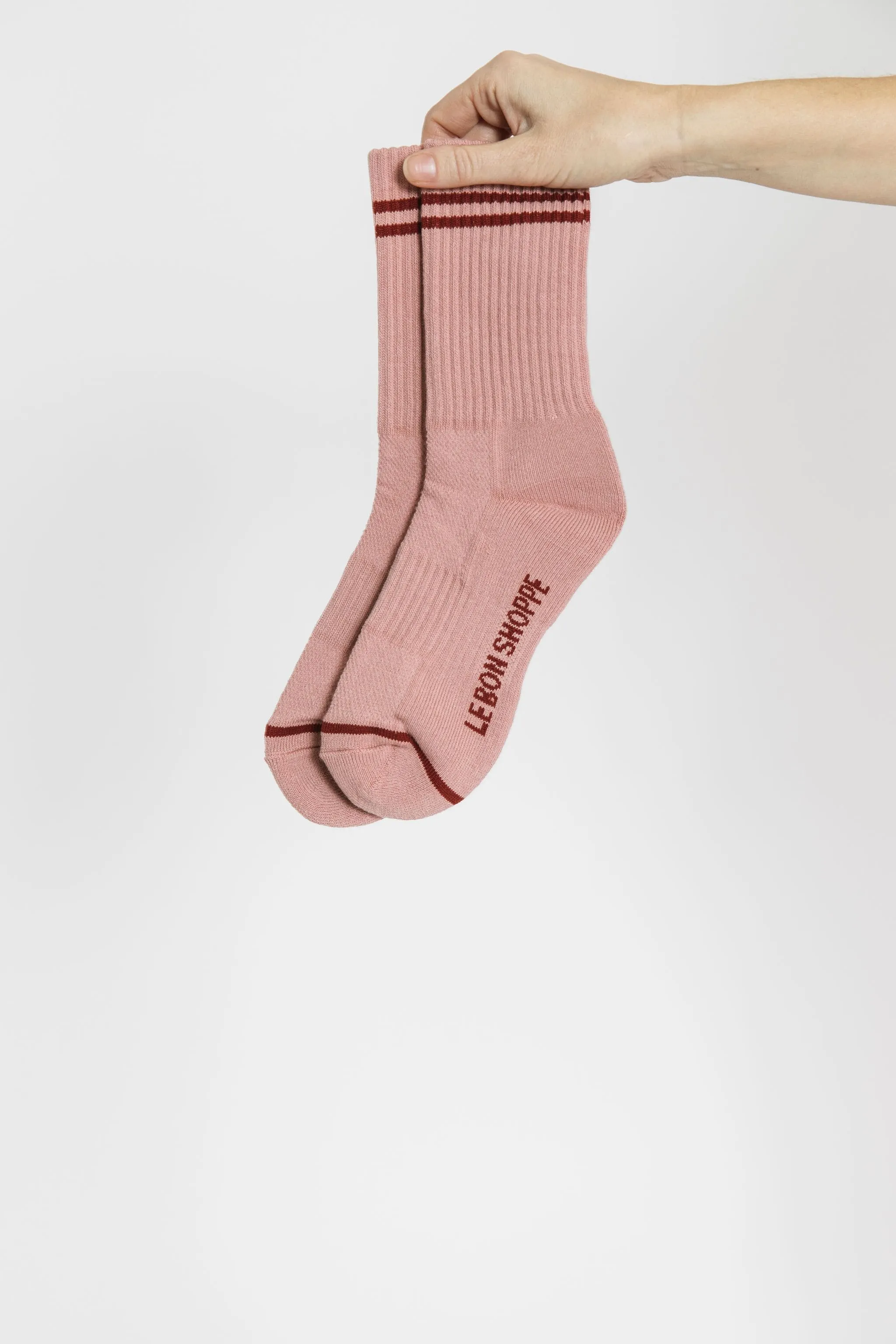 Le Bon Shoppe Boyfriend Socks in Vintage Pink