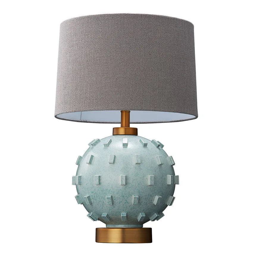 Light Blue Glazed Table Lamp