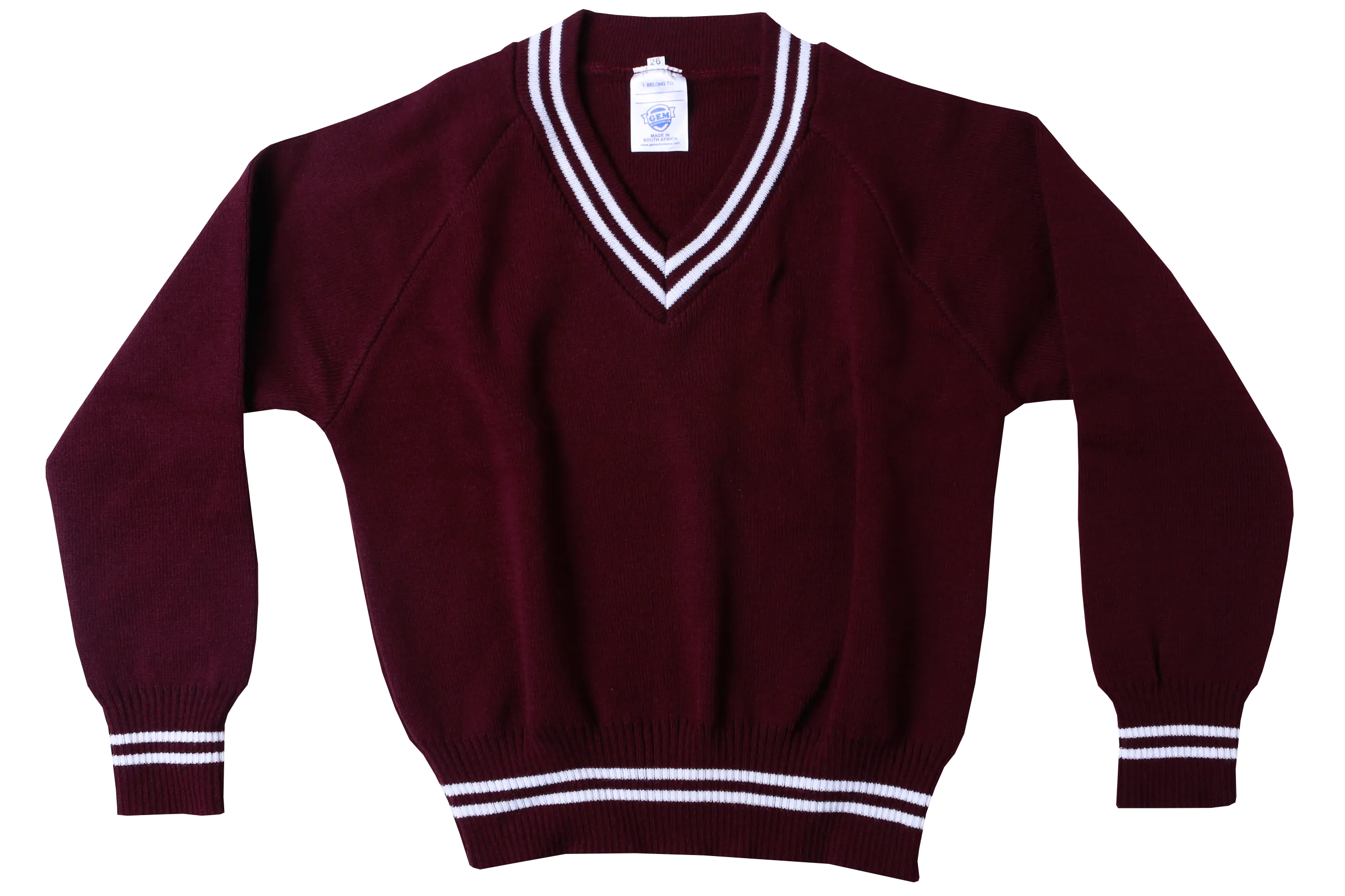 Longsleeve Striped Jersey - Luthuli Maroon/White