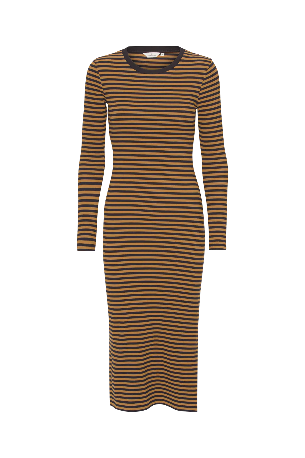 Ludmilla Long Dress - Bronze Brown/Black Stripe