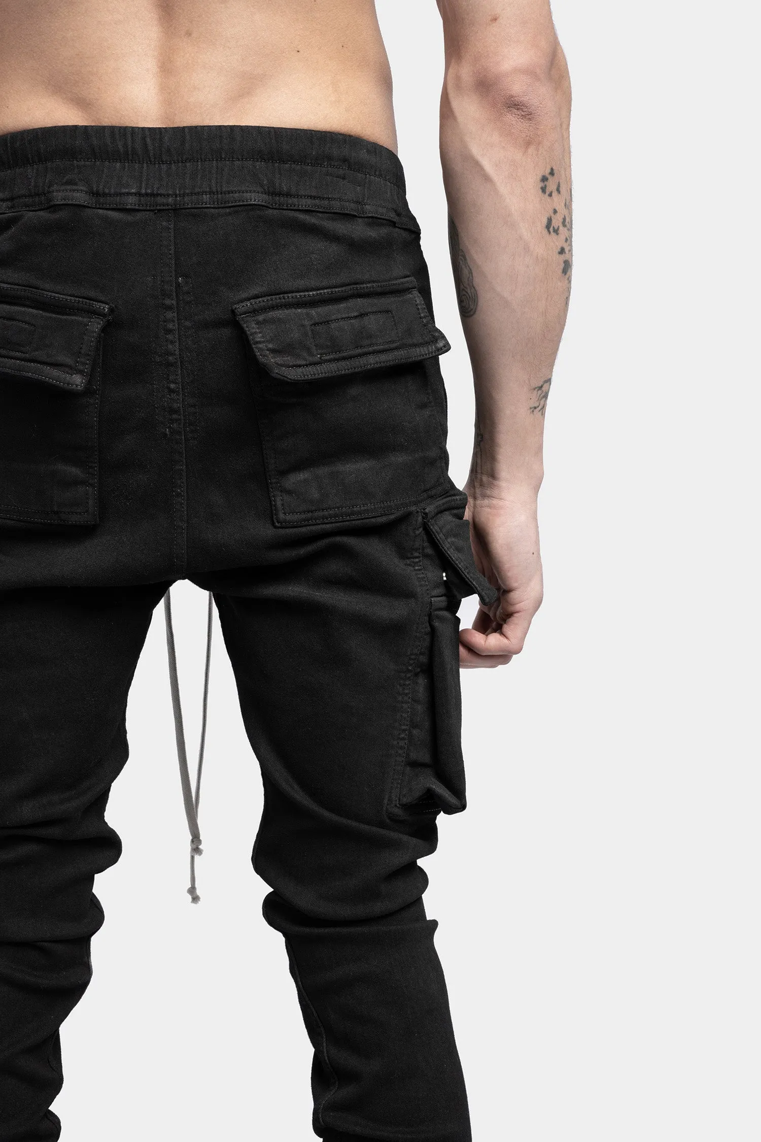 Mastodon cut stretch denim pants, SBB (Deep black denim)