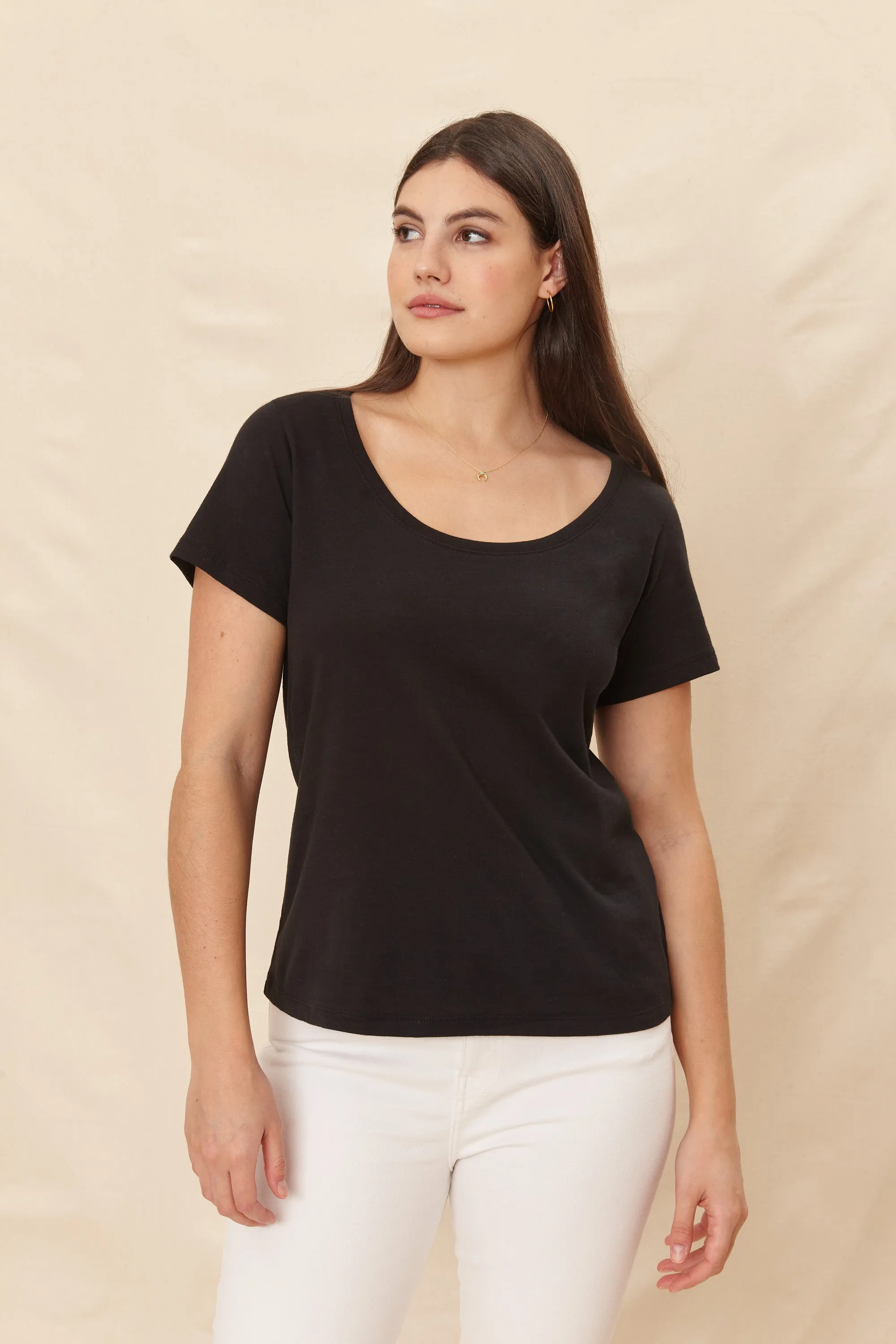 Maxime Scoop Neck Black