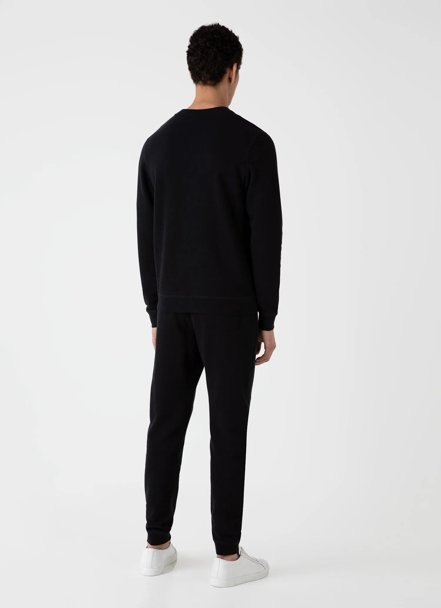 Premium Mens Black Loopback Tracksuit - Comfortable Athletic Wear