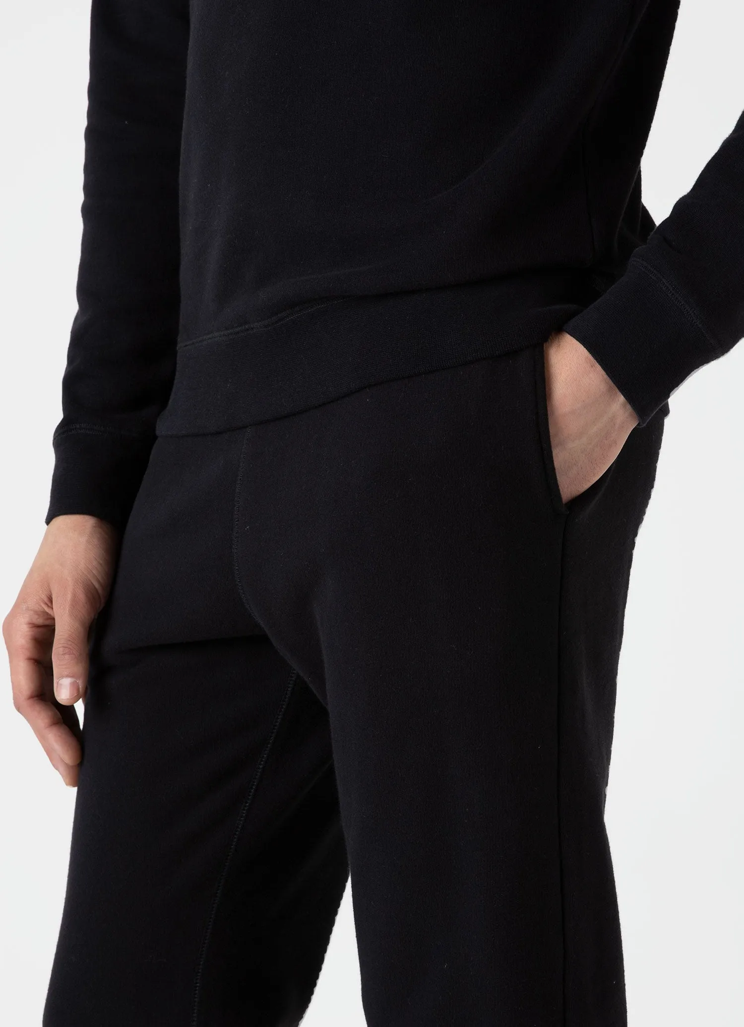 Premium Mens Black Loopback Tracksuit - Comfortable Athletic Wear