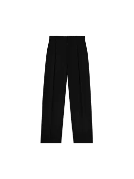 Men's Organic Cotton Tailored Trousers—black