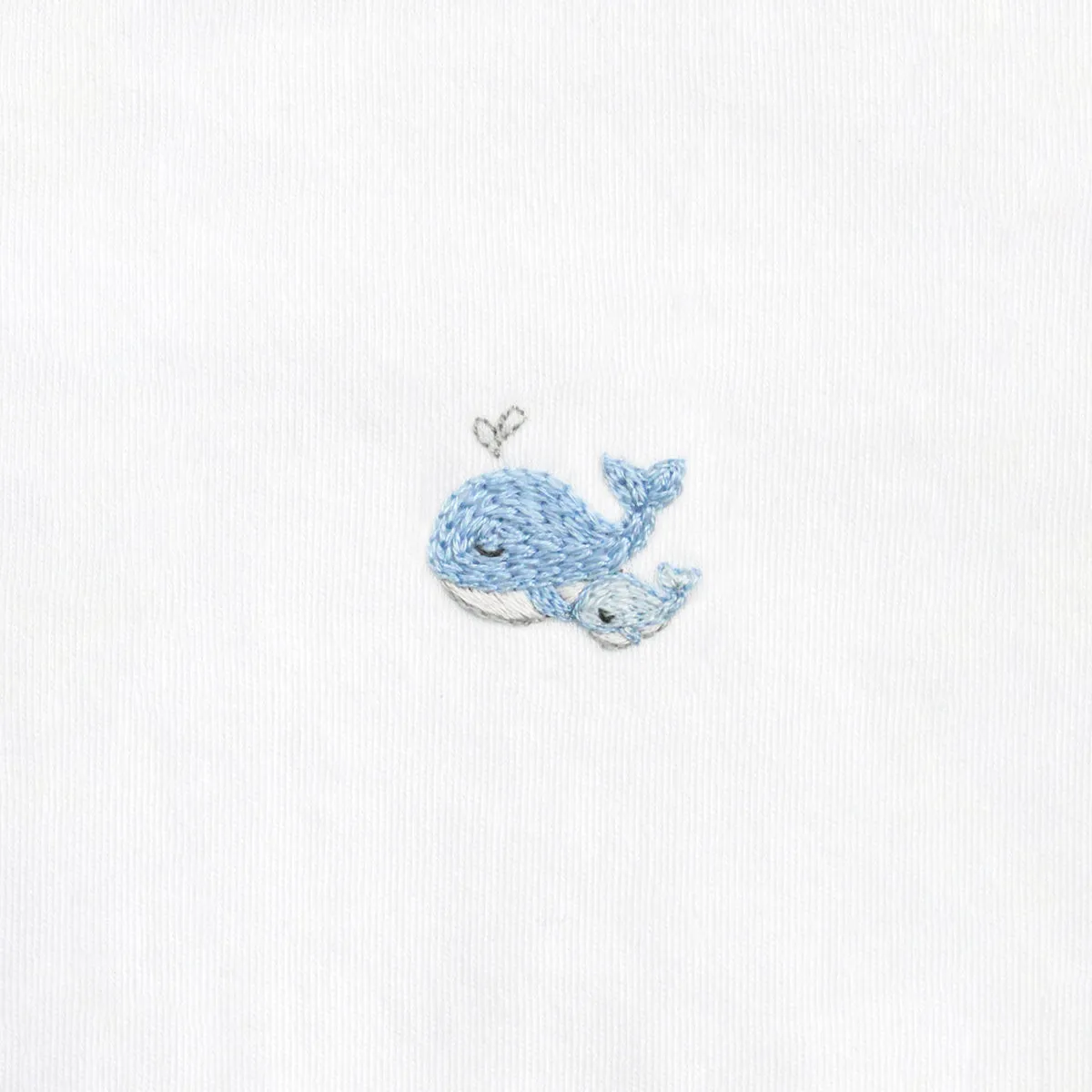 Mom and Baby Whale Embroidery Footie | Baby Boy