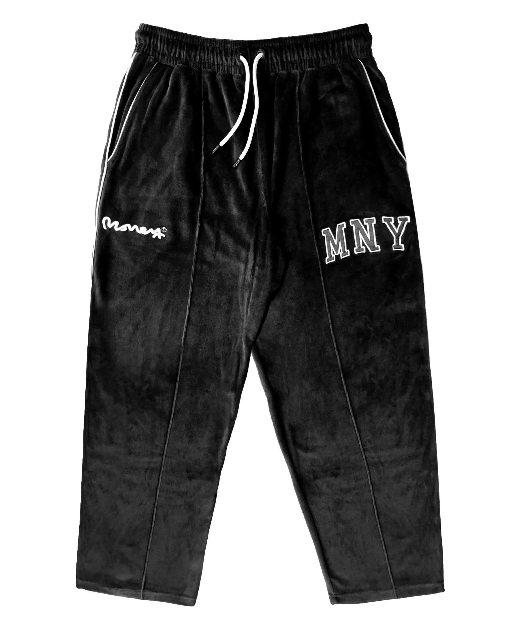 MONEY VELOUR TRACK PANT - BLACK