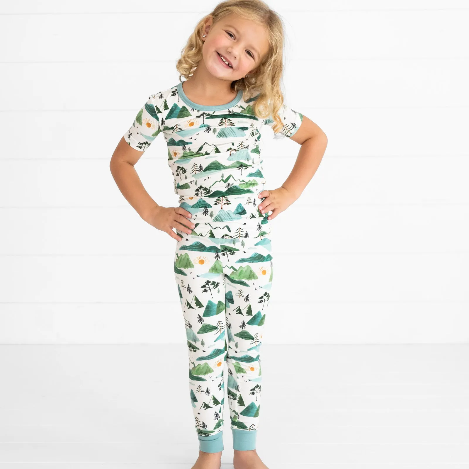 Mountain Mist Two-Piece Short Sleeve Pajama Set