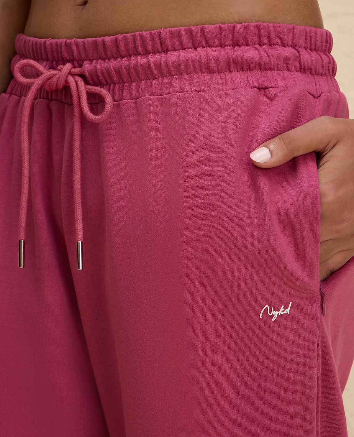 Nykd By Nykaa Summer Essential Comfort Cotton Terry Lounge Pants -NYLE606-Grape