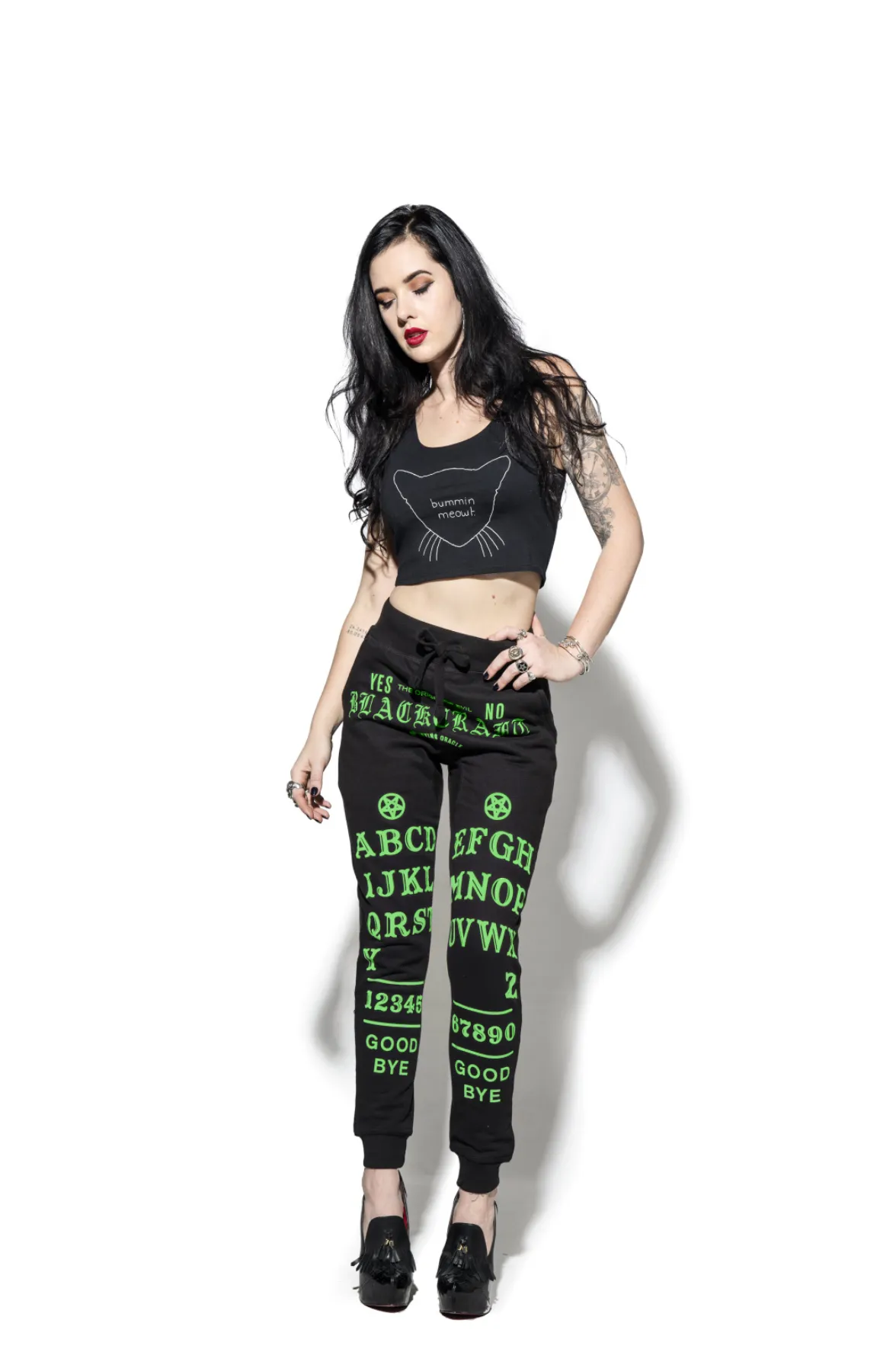 Ouija -  Green Print Joggers