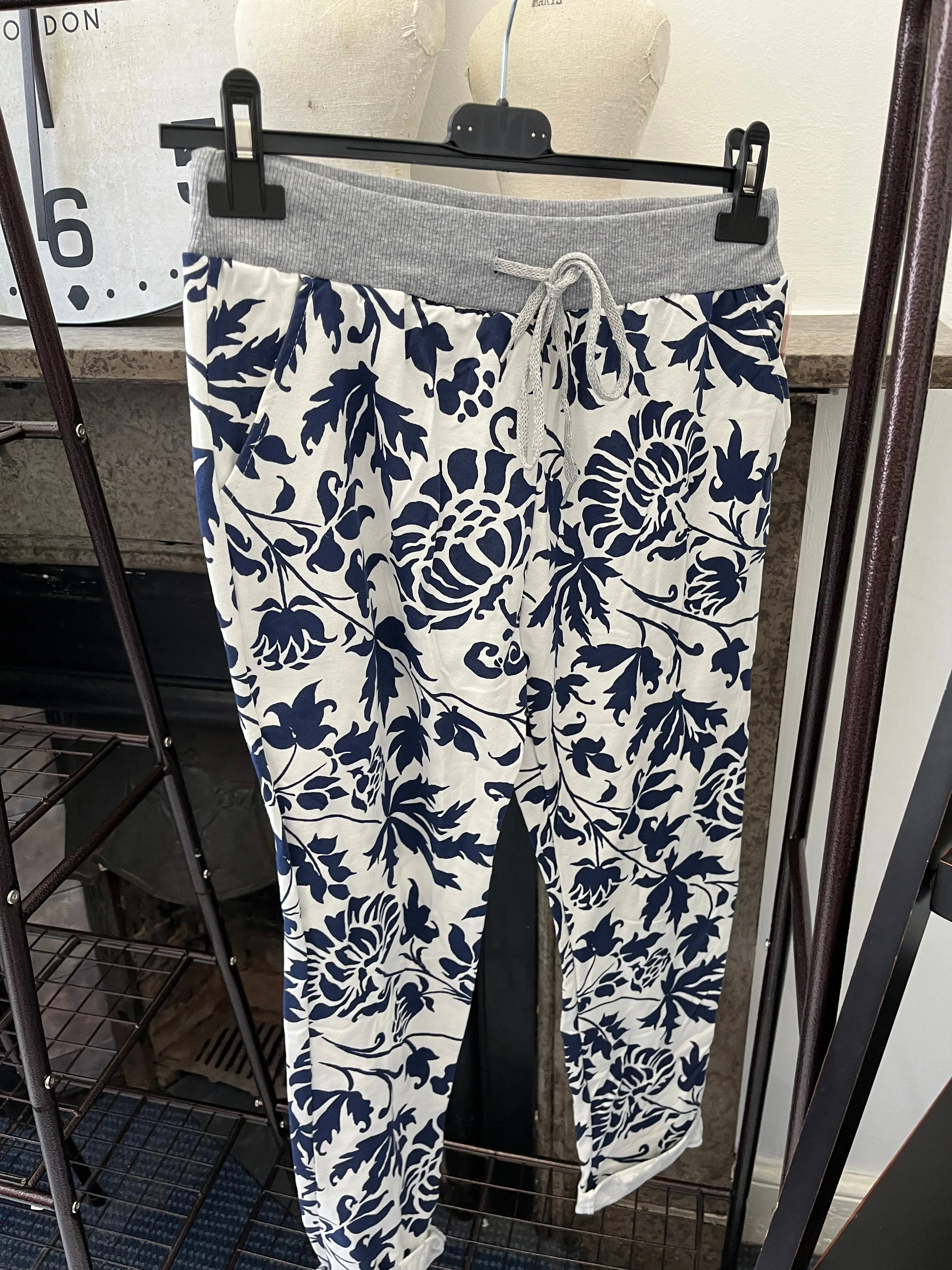 Peony Print Jogger