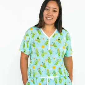 Pickle Power Women's Short Sleeve Pajama Top