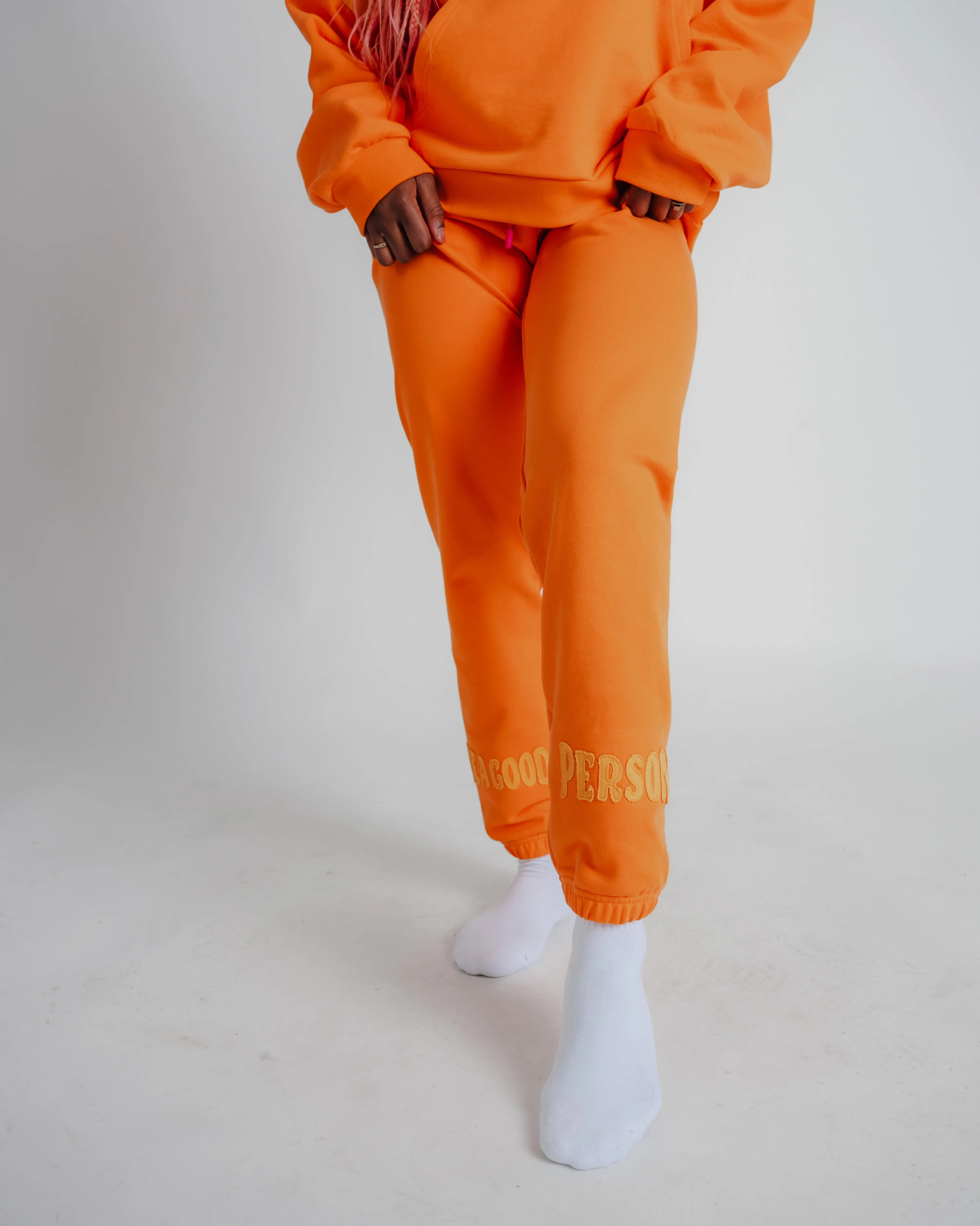 Pinched Sweatpants - Orange Sherbet