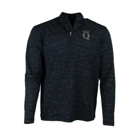 QFC-307 | Men's Sport Wick Reflective Heather 1/2 zip pullover- black