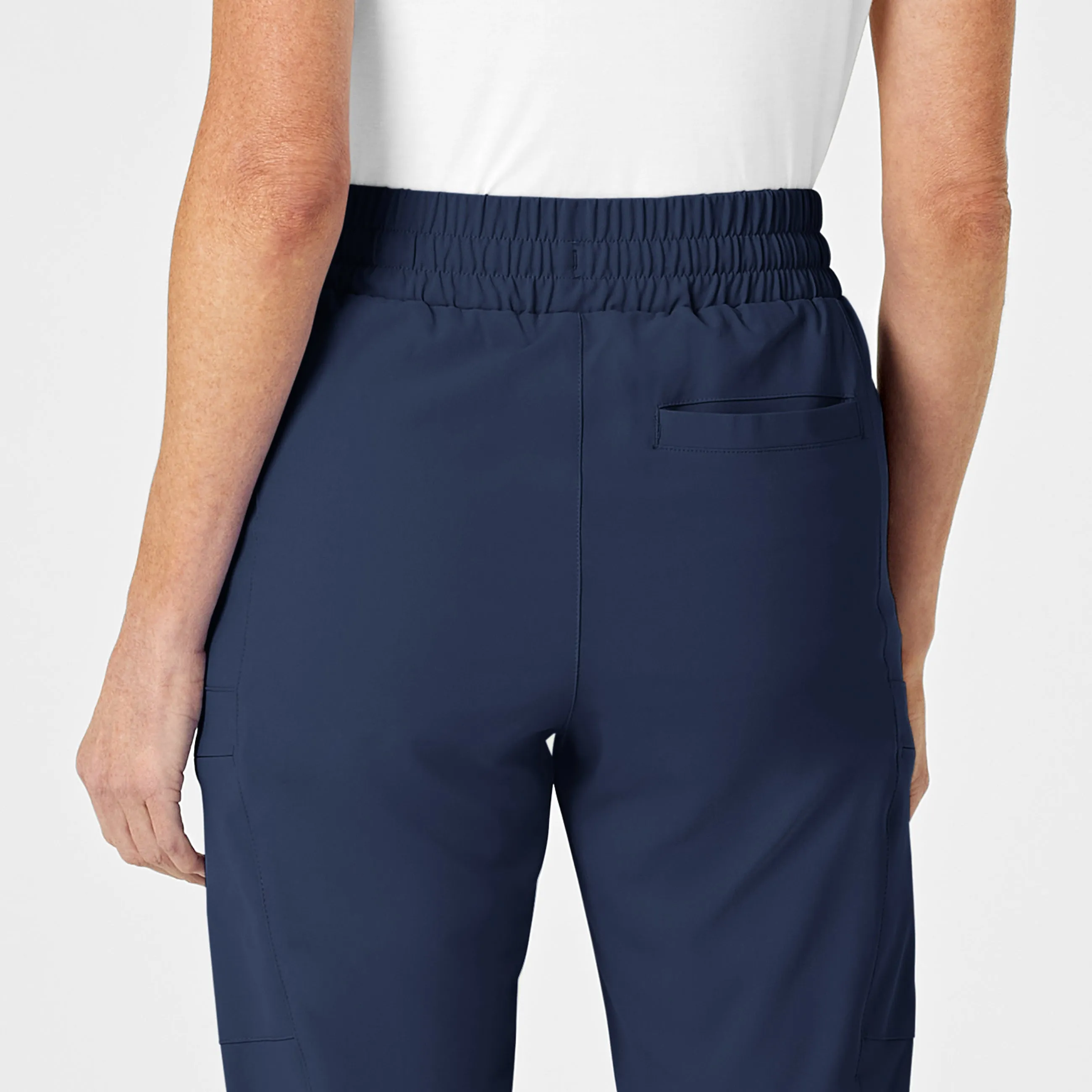 RENEW Women's High Waist Slim Leg Scrub Pant - Navy