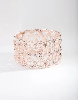 Rose Gold Lace Filigree Bracelet